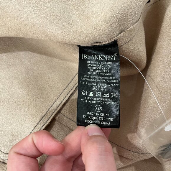 Women's Jacket "Blank NYC" Anthropologie Renegade Longline Plaid Blazer Size XS - Picture 2 of 3